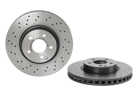 Product of Brembo 09A62131C02 Vented Cross Drilled 1 Piece Brake Rotor 