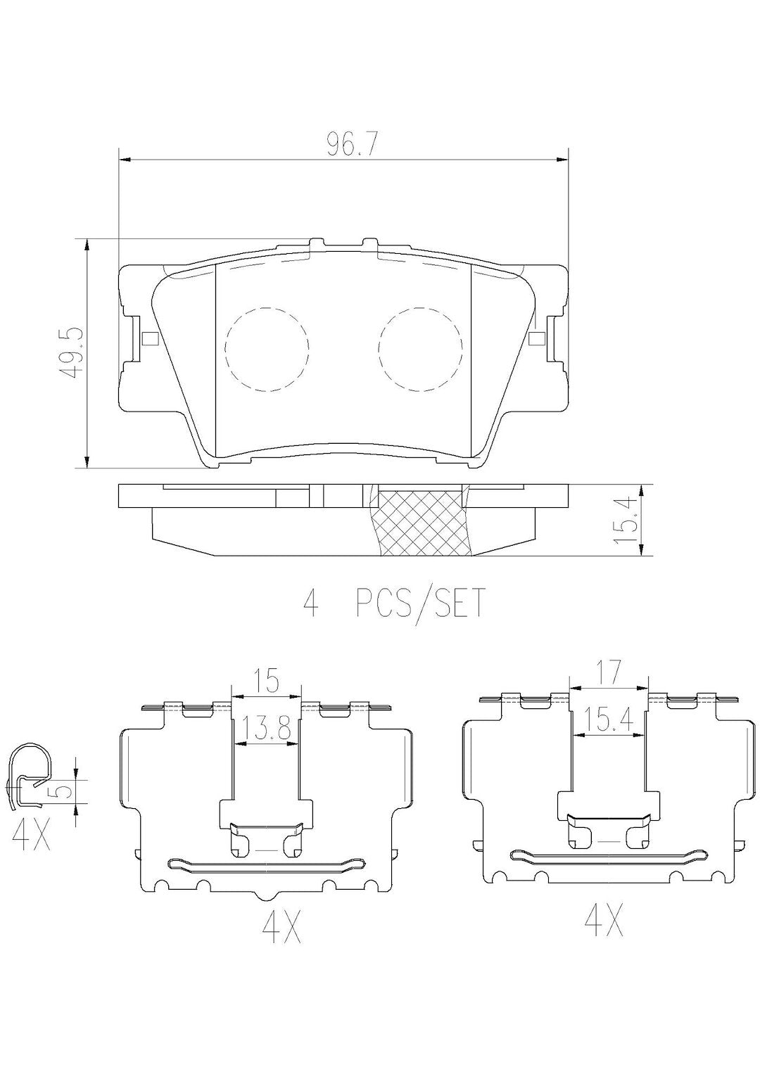 Product of Brembo P83089N Brake Pad - Set Of 4 