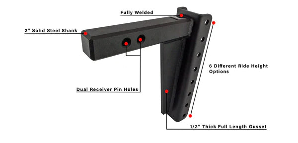 Product of Bulletproof Hitches HD2010 2 Inch Receiver Trailer Hitch Ball Mount 