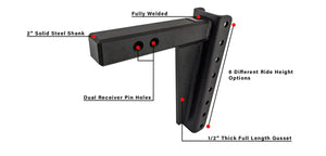 Product of Bulletproof Hitches HD2010 2 Inch Receiver Trailer Hitch Ball Mount 