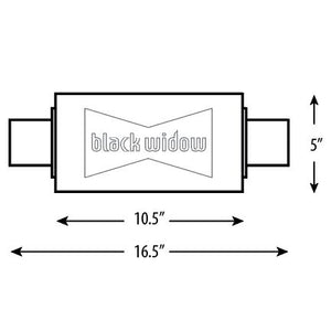 Product of Black Widow Exhaust BW0013-2 Widowmaker Stainless Steel Exhaust Muffler 