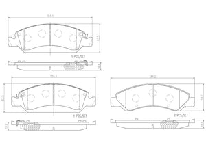 Product of Brembo P10058N Brake Pad - Set Of 4 