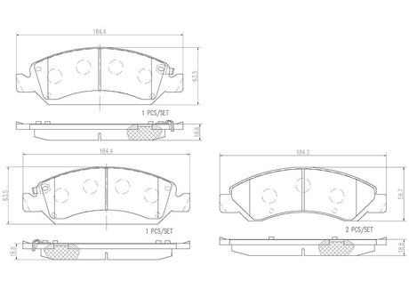 Product of Brembo P10058N Brake Pad - Set Of 4 