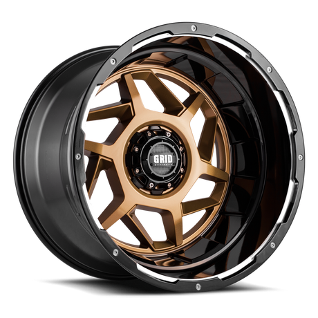 Product of Grid Wheels 24x14 Bronze With Black Lip Wheel - Not Applicable Bolt Pattern 