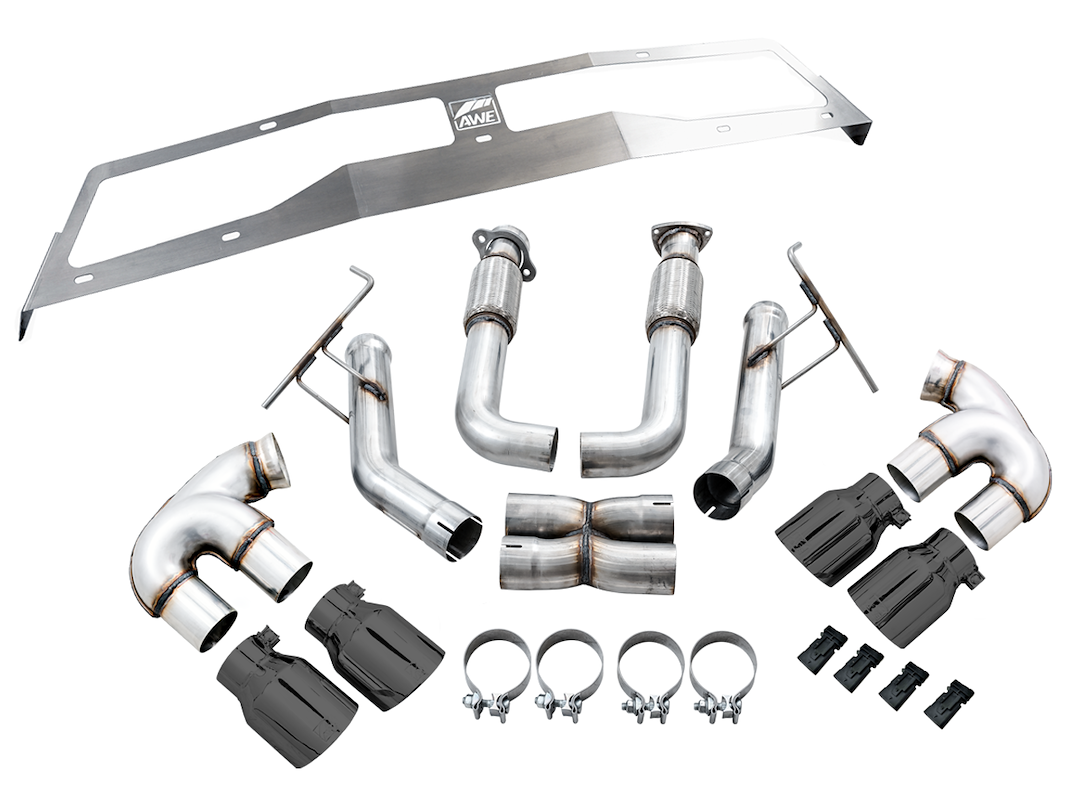 Product of AWE Tuning 3020-43086 Track Edition Cat-Back System Dual Exhaust System Kit 