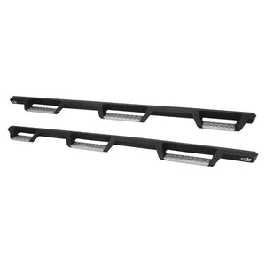 Product of Westin Automotive 56-5343252 Black Powder Coated With Polished Diamond Plate Step Pads On Drop Down Steps Square Nerf Bar - Truck Wheel To Wheel 