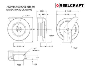 Reelcraft Sales Pwd76075 Ohp Hose Reel||||86||reepwd76075oh||1915756