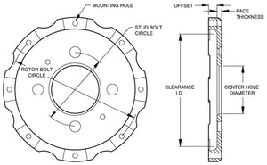 Wilwood Brakes 170-6288 Brake Rotor Hat||||86||w641706288||1925066
