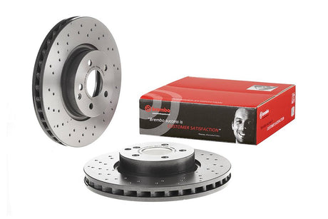 Product of Brembo 09A62131C02 Vented Cross Drilled 1 Piece Brake Rotor 