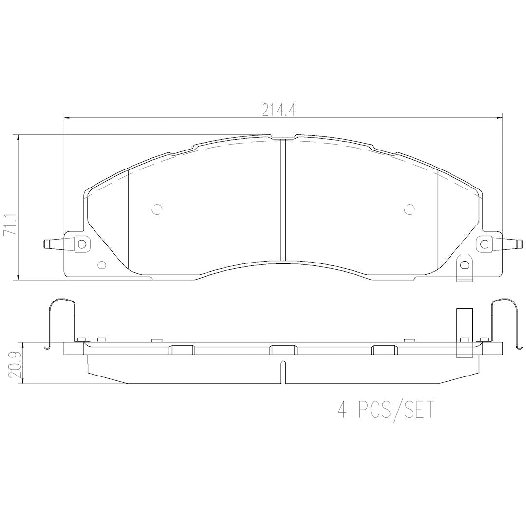 Brembo P18039n Brake Pad||p18039n_Drw.Jpg||87||brmp18039n||1752721