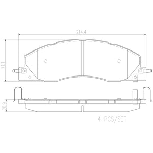 Brembo P18039n Brake Pad||p18039n_Drw.Jpg||87||brmp18039n||1752721