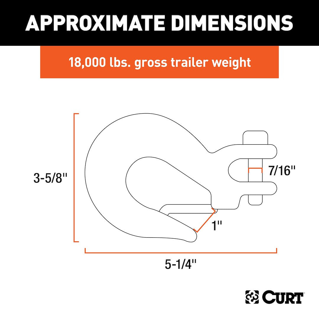 Curt 81560 Trailer Safety Chain Hook||81560_3008x1990_Ca.Jpg||90||c9381560||1310110