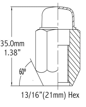 Coyote Wheel Accessories 841145 Lug Nut||8411xxdwg_1_1.Jpg||86||rev841145||991597