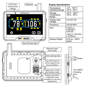 Truck System Technology (Tst) Tst-770-Rv-4-Tc Tire Pressure Monitoring System - Tpms||tst-770-Rv-4-Tc-Web Images-4.Png||88||tsttst770rv4t||1701967