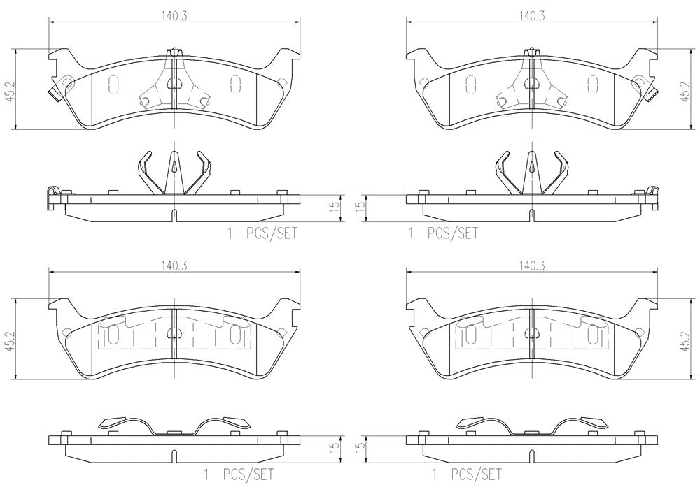 Product of Brembo P24042N Brake Pad - Set Of 4 