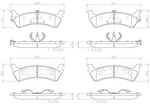 Product of Brembo P24042N Brake Pad - Set Of 4 