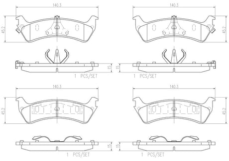 Product of Brembo P24042N Brake Pad - Set Of 4 