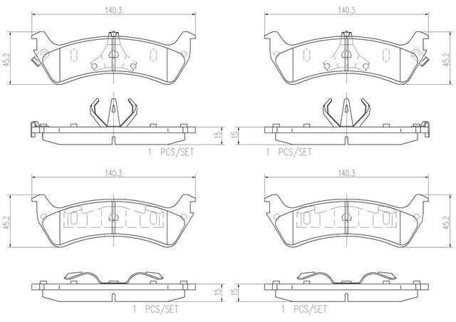 Product of Brembo P24042N Brake Pad - Set Of 4 
