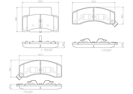 Product of Brembo P59061N Brake Pad - Set Of 4 