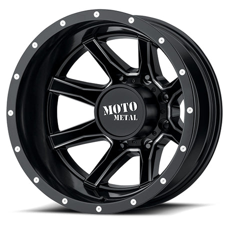 Product of Moto Metal Wheels 20x8.25 Black With Natural Accents Wheel - 8x7.87 Bolt Pattern 