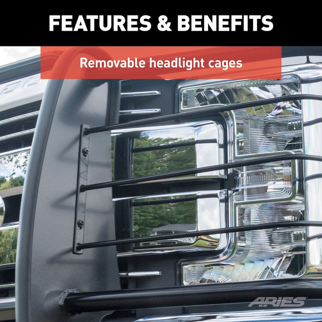 Product of Aries 2068 Grille Guard 1-Piece Black Semi Gloss Powder Coated 