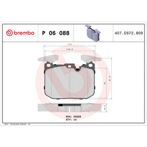 Brembo P06088 Brake Pad||p06088_Drw.Jpg||88||brmp06088||1752508