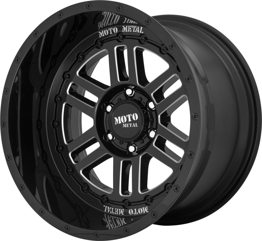Product of Moto Metal Wheels 20x10 Black With Natural Accents Wheel - 5x5.00 Bolt Pattern 