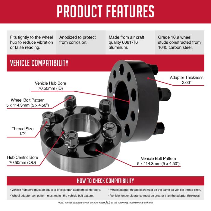 Coyote Wheel Accessories 5450-5450-E Wheel Adapter||5450-5450-E_3.Jpg||88||rev54505450e||1699257