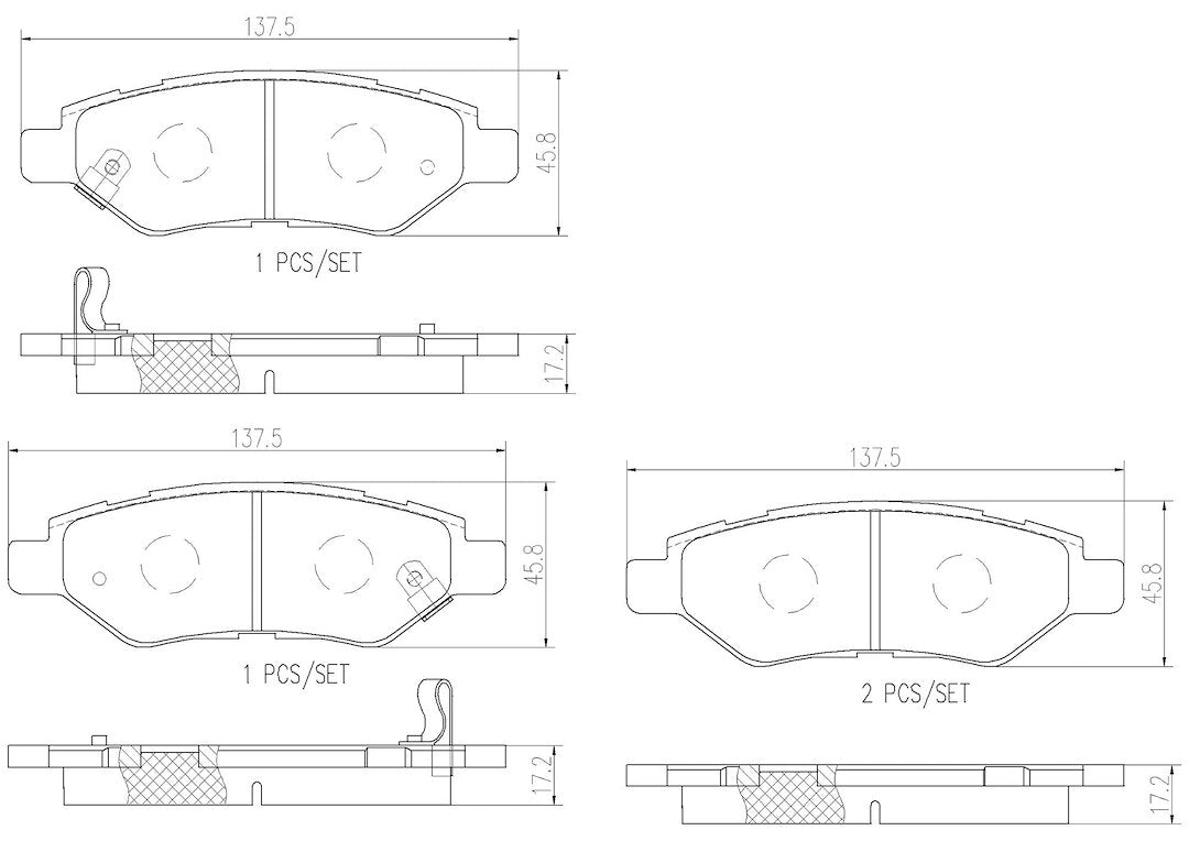 Product of Brembo P09014N Brake Pad - Set Of 4 