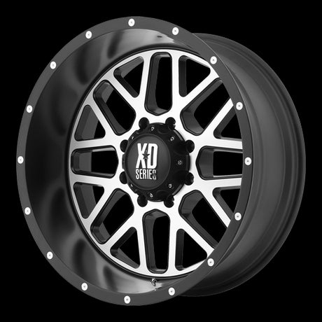 Product of KMC Wheels 20x9 Black With Natural Face Wheel - 5x5.50 Bolt Pattern 