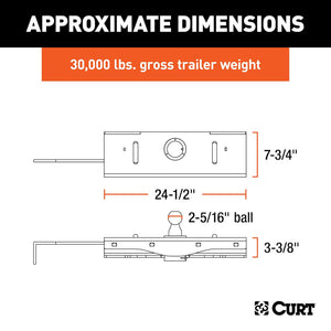 Curt 60611 Gooseneck Trailer Hitch Head||60611_3008x1990_Ca.Jpg||93||c9360611||933335