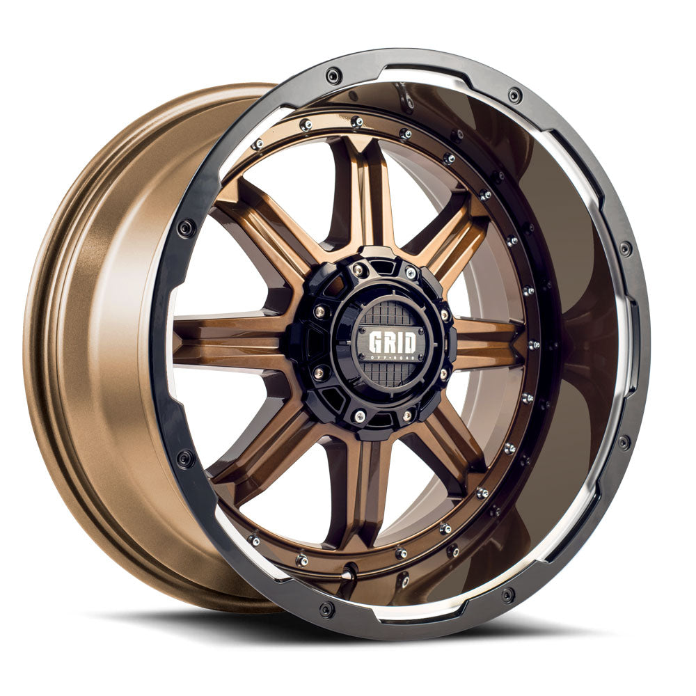 Product of Grid Wheels 17x9 Bronze With Black Lip Wheel - 6x5.31 Bolt Pattern 