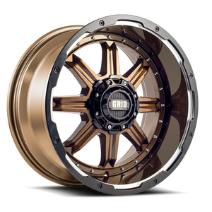 Product of Grid Wheels 17x9 Bronze With Black Lip Wheel - 6x5.31 Bolt Pattern 