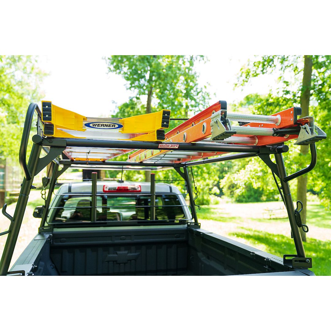 Product of Weather Guard (Werner) 1058-52-01 Bolt-On Black Matte Powder Coated Bar Style Headache Rack 