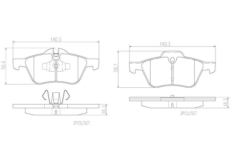 Product of Brembo P06030N Brake Pad - Set Of 4 