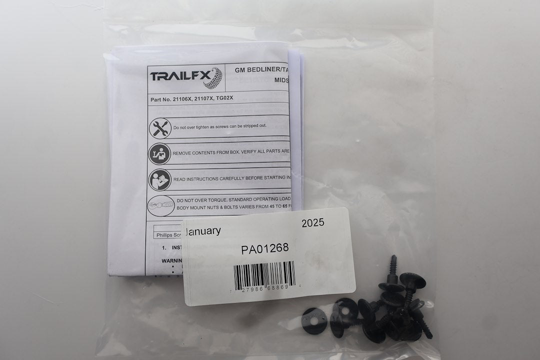 Duraliner Pa01268 Tailgate Liner Hardware||pa01268.Jpeg||85||p53pa01268||1573246