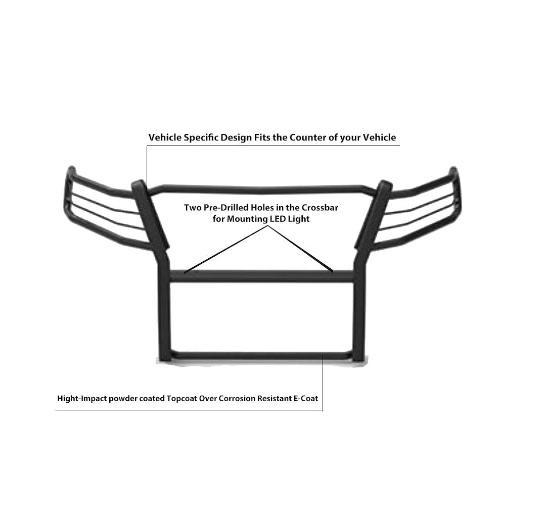 Product of Black Horse Offroad 17GC15MA Grille Guard Modular Black Powder Coated 