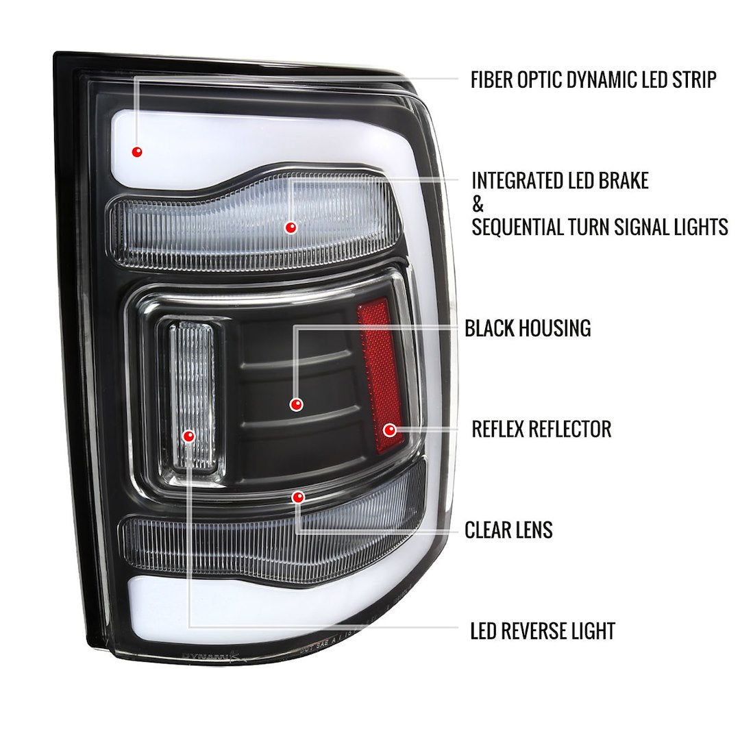 Product of Spec-D Tuning LT-RAM13JMLED-SQ-RS Tail Light Assembly 