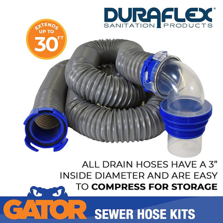 Product of Duraflex 22007 30 Feet Gray Sewer Hose Yes 