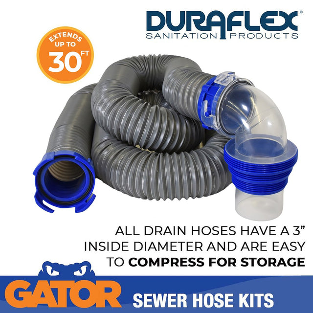 Product of Duraflex 22007 30 Feet Gray Sewer Hose Yes 