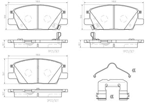 Product of Brembo P07016N Brake Pad - Set Of 4 