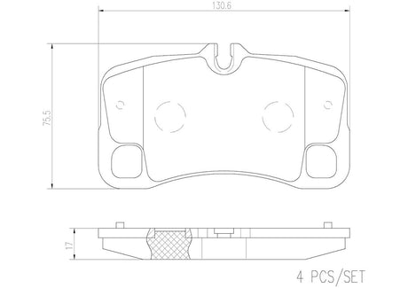 Product of Brembo P65022N Brake Pad - Set Of 4 