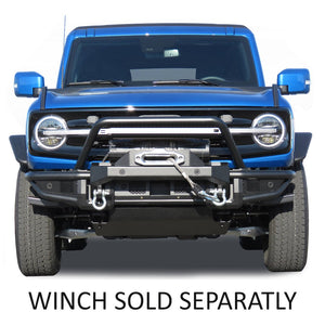 Product of Black Horse Offroad AFB-FB22HD Armour Steel Powder Coated Bumper 