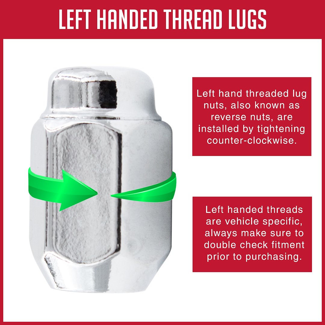 Product of Coyote Wheel Accessories 841141 60 Degree Conical 7/16x20 Left Hand Lug Nut 