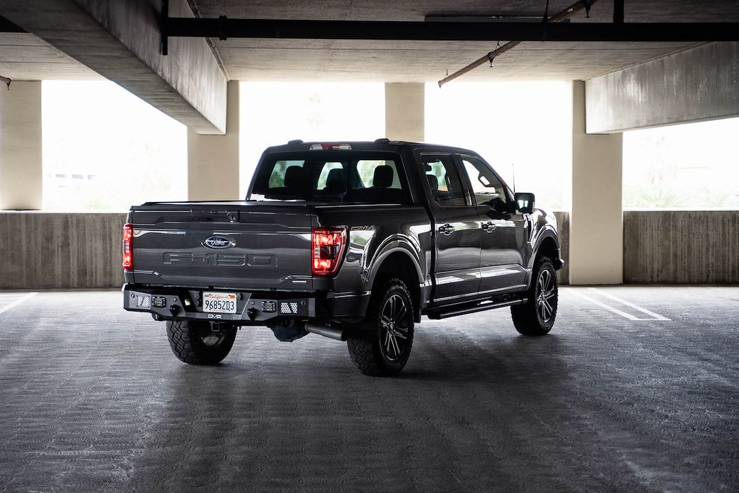 Dv8 Offroad Rbff1-04 Bumper||2021-2023-F150-Made-To-Offroad-Rear-Bumper-Factory-License-Installed.Jpg||95||dv8rbff104||1628526