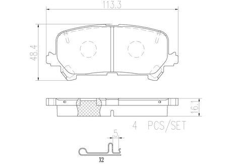 Product of Brembo P28088N Brake Pad - Set Of 4 