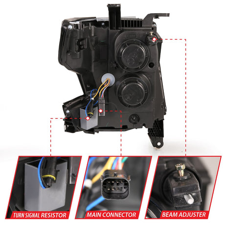 Product of ANZO USA 111478 Standard Beam Headlight Assembly - LED - Set Of 2 