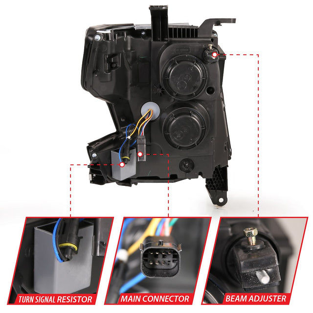 Product of ANZO USA 111478 Standard Beam Headlight Assembly - LED - Set Of 2 
