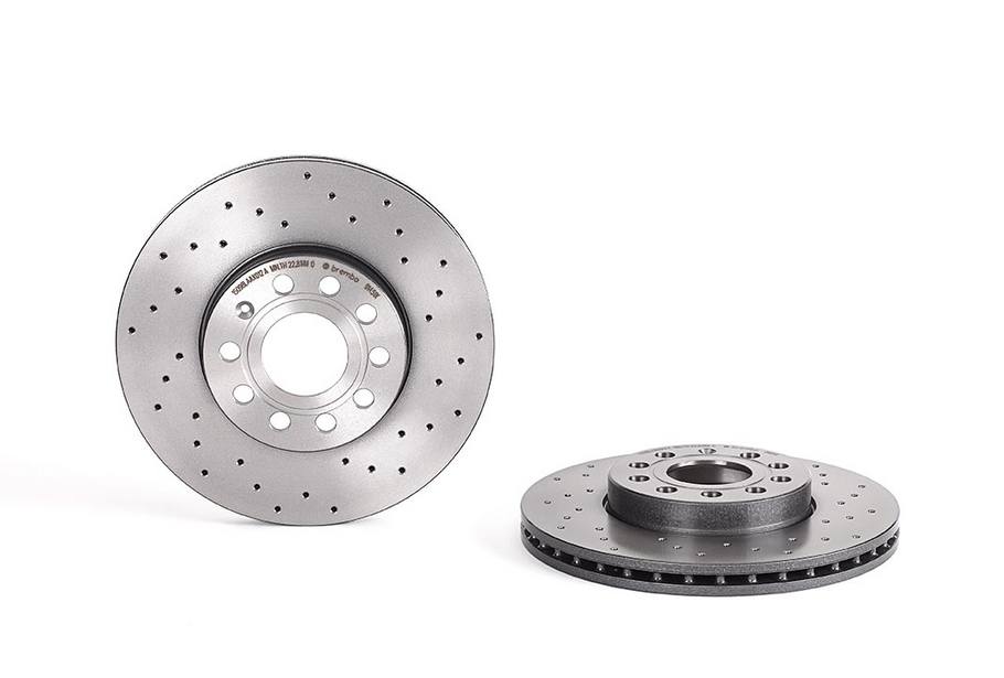 Product of Brembo 0991451XC02 Xtra Vented Cross Drilled 1 Piece Brake Rotor 