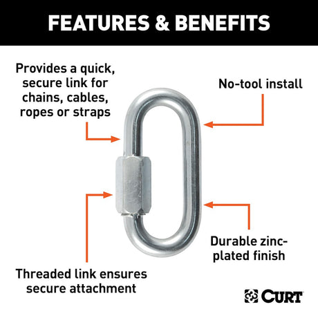 Curt 82930 Trailer Safety Chain Quick Link||82930_3008x1990_Fa.Jpg||86||c9382930||1425016